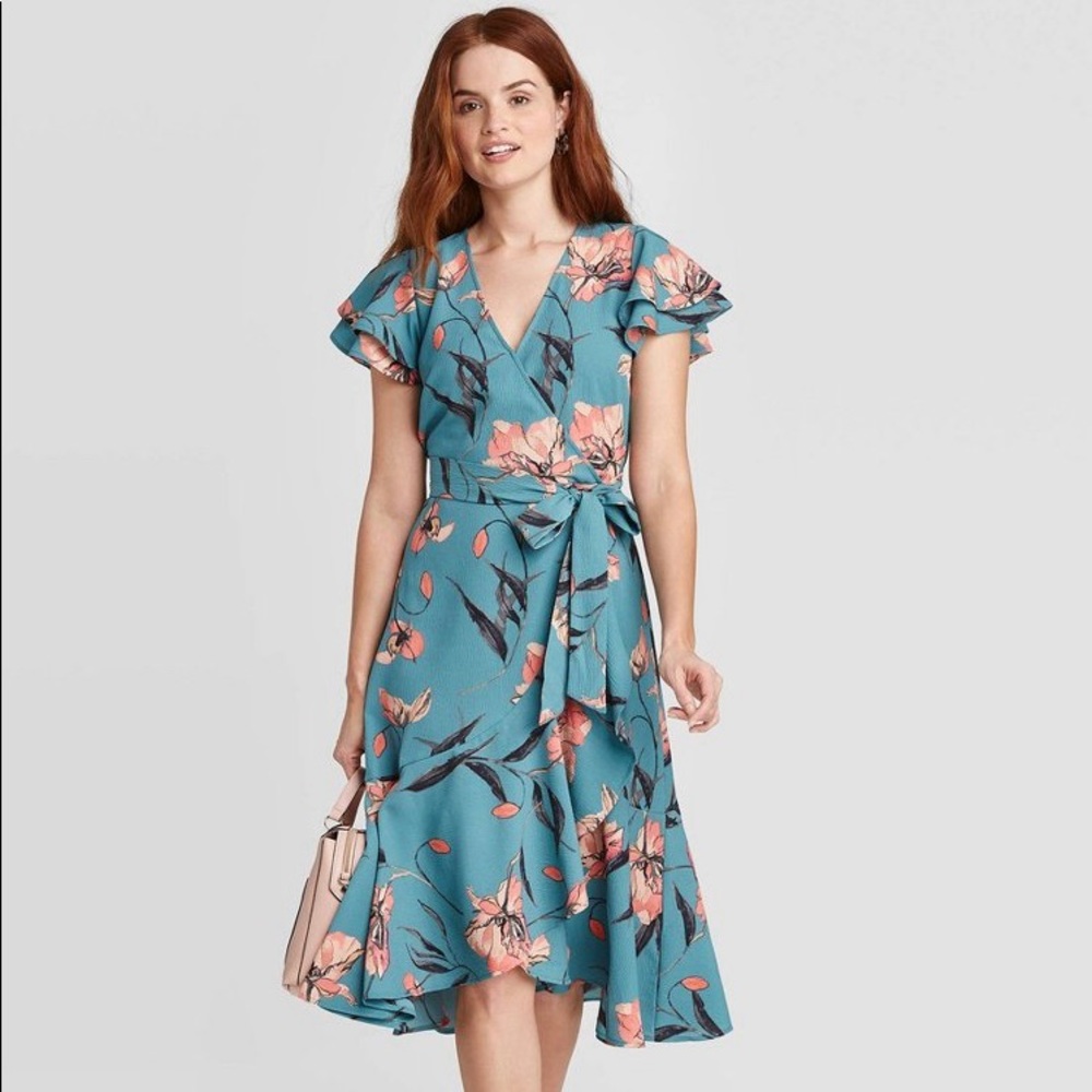 Floral Wrap Dress